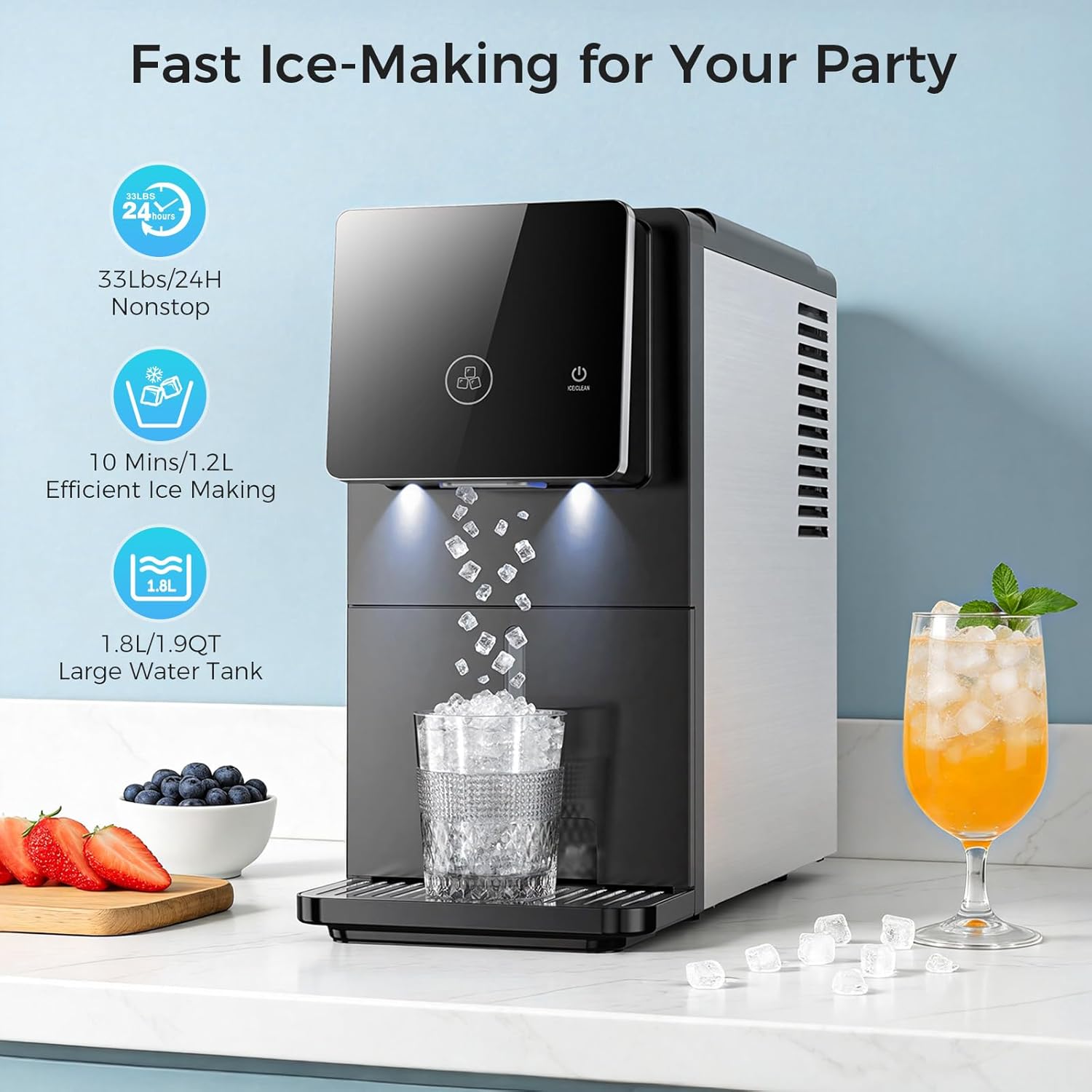Instant Chill Pebble Ice Maker