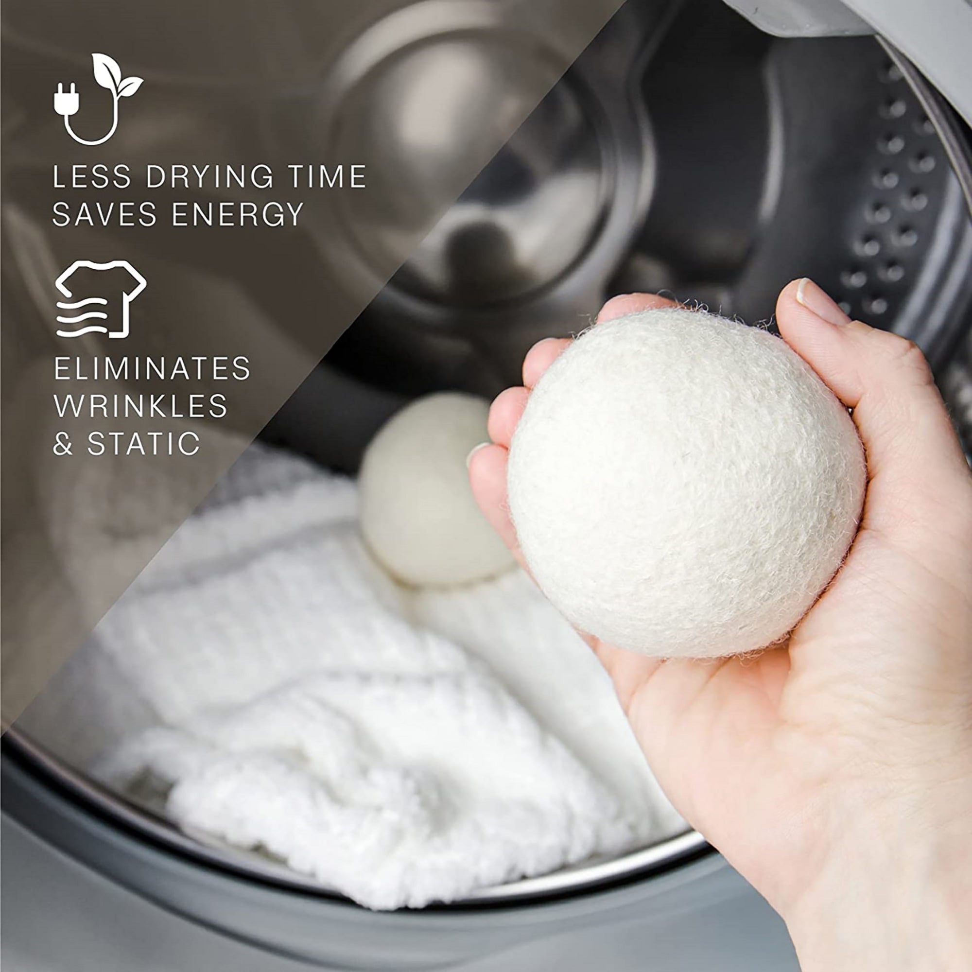 Pursonic 100% Pure New Zealand Wool Dryer Balls - 12 Pack